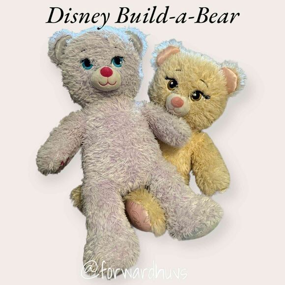 Build a Bear Disney Bears - Frozen Anna & Beauty & the Beast Belle - Picture 1 of 16